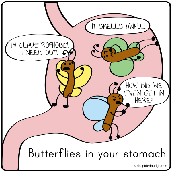 butterflies in stomach shirt